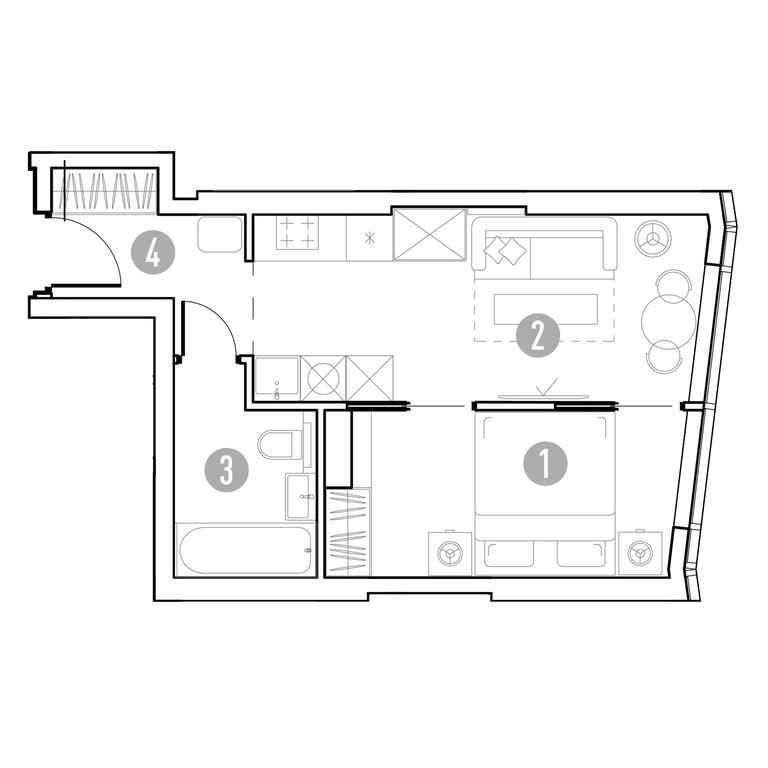 1-BD Apartment Sale, 32.32 sq. m. at UNO.Gorbunova, Gorbunova Street, 27, Moscow, Russia #1 1-BD Apartment Sale, 32.32 sq. m. at UNO.Gorbunova, Gorbunova Street, 27, Moscow, Russia #1