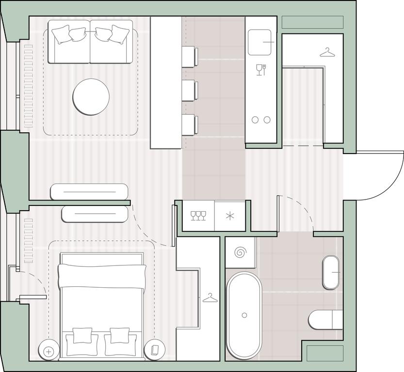 1-BD Apartment Sale, 38.9 sq. m. at Sreda na Lobachevskogo, Ochakovskoye Highway, Moscow, Russia #1