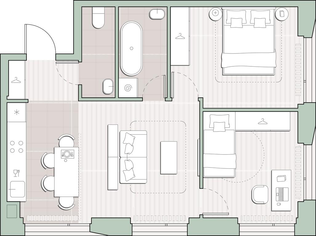 2-BD Apartment Sale, 54.5 sq. m. at Sreda na Lobachevskogo, Ochakovskoye Highway, Moscow, Russia #1 2-BD Apartment Sale, 54.5 sq. m. at Sreda na Lobachevskogo, Ochakovskoye Highway, Moscow, Russia #1
