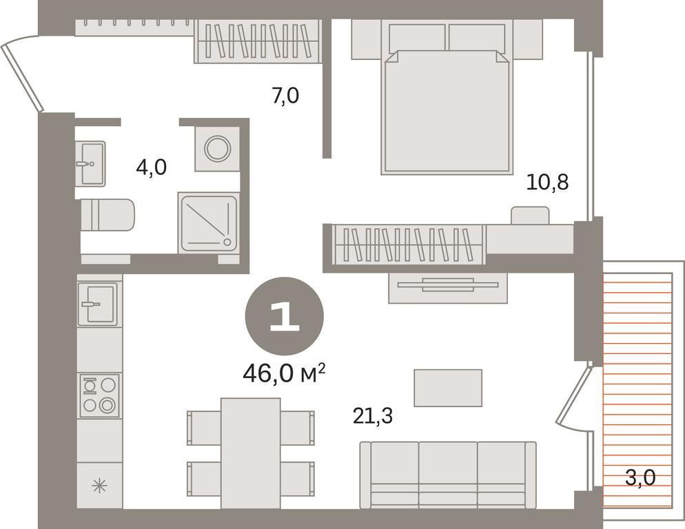 1-BD Apartment Sale, 46 sq. m. at Pervy kvartal, Kalinovaya ulitsa, derevnya Sapronovo, Leninskiy City District, Moscow Region, Russia #1 1-BD Apartment Sale, 46 sq. m. at Pervy kvartal, Kalinovaya ulitsa, derevnya Sapronovo, Leninskiy City District, Moscow Region, Russia #1