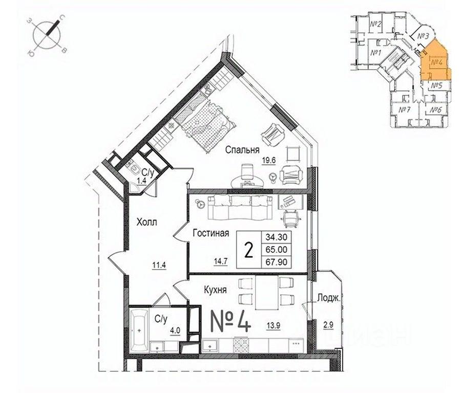 1-BD Apartment Sale, 68.9 sq. m. at Shkolny, Shkolnaya Street, 9, Naro-Fominsk, Moscow Region, Russia #1 1-BD Apartment Sale, 68.9 sq. m. at Shkolny, Shkolnaya Street, 9, Naro-Fominsk, Moscow Region, Russia #1