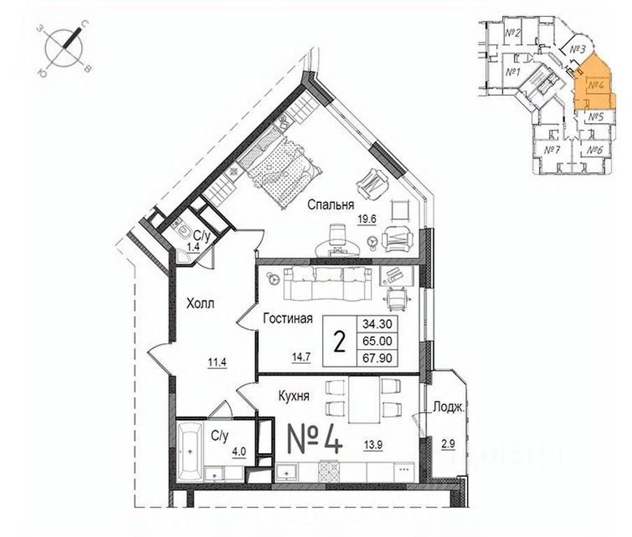 1-BD Apartment Sale, 68.8平方米 at Shkolny, Shkolnaya Street, 9, Naro-Fominsk, Moscow Region, Russia #1 1-BD Apartment Sale, 68.8平方米 at Shkolny, Shkolnaya Street, 9, Naro-Fominsk, Moscow Region, Russia #1