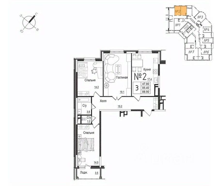 2-BD Apartment Sale, 89.5平方米 at Shkolny, Shkolnaya Street, 9, Naro-Fominsk, Moscow Region, Russia #1 2-BD Apartment Sale, 89.5平方米 at Shkolny, Shkolnaya Street, 9, Naro-Fominsk, Moscow Region, Russia #1