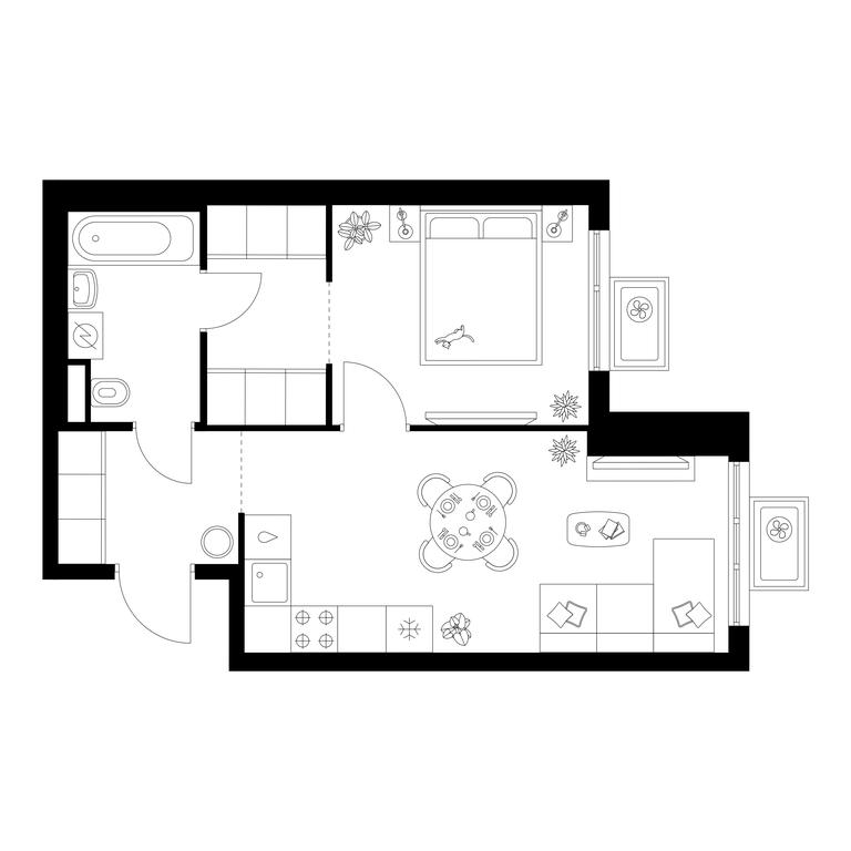 1-BD Apartment Sale, 38.6平方米 at Kavkazskiy Bulvar 51, Kavkazsky Boulevard, 51с3, Moscow, Russia #1 1-BD Apartment Sale, 38.6平方米 at Kavkazskiy Bulvar 51, Kavkazsky Boulevard, 51с3, Moscow, Russia #1