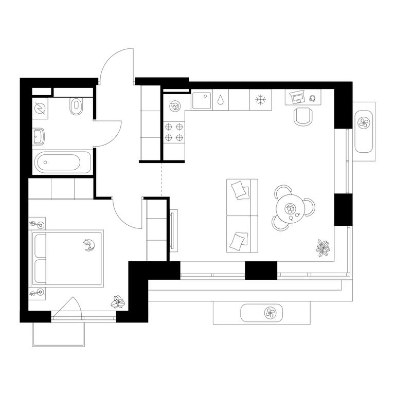 1-BD Apartment Sale, 43.6 sq. m. at Salarevo Park, Salaryevskaya Street, 8к1, Moskovskiy Settlement, Moscow, Russia #1 1-BD Apartment Sale, 43.6 sq. m. at Salarevo Park, Salaryevskaya Street, 8к1, Moskovskiy Settlement, Moscow, Russia #1