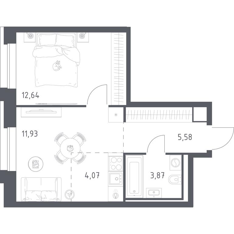 Apartment Sale, 38.09 sq. m. at Vereiskaya 41, Vereyskaya Street, 41, Moscow, Russia #1