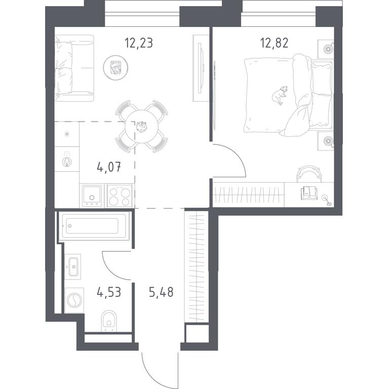 Apartment Sale, 39.13平方米 at Vereiskaya 41, Vereyskaya Street, 41, Moscow, Russia #1