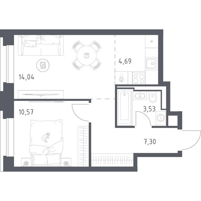 Apartment Sale, 40.13 sq. m. at Vereiskaya 41, Vereyskaya Street, 41, Moscow, Russia #1