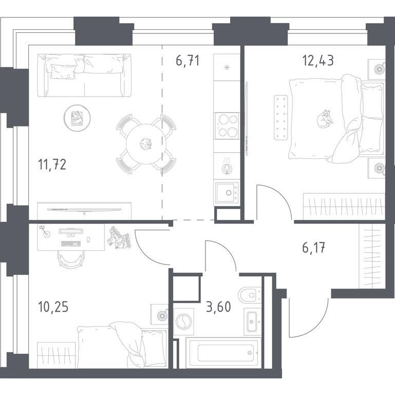 1-BD Apartment Sale, 50.88 sq. m. at Vereiskaya 41, Vereyskaya Street, 41, Moscow, Russia #1 1-BD Apartment Sale, 50.88 sq. m. at Vereiskaya 41, Vereyskaya Street, 41, Moscow, Russia #1
