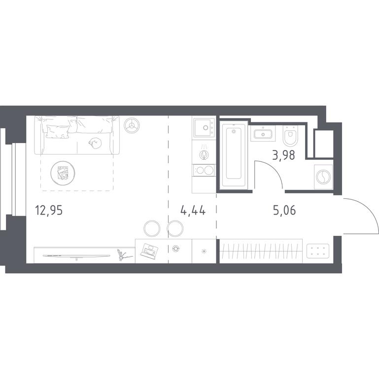 Apartment Sale, 26.43 sq. m. at Vereiskaya 41, Vereyskaya Street, 41, Moscow, Russia #1