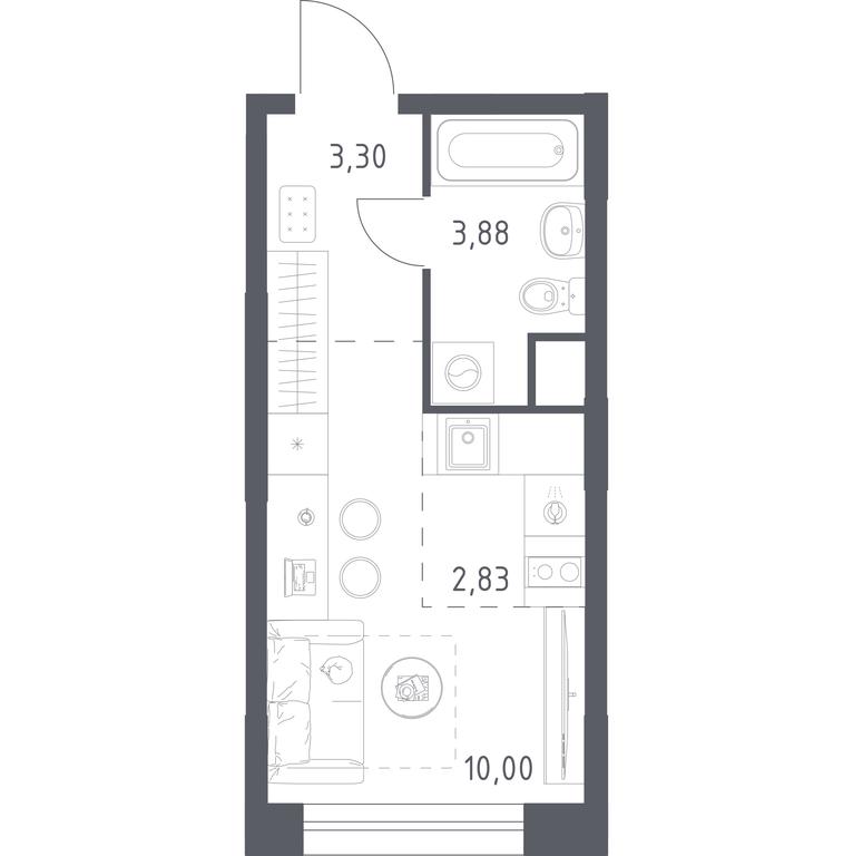 Apartment Sale, 20.01平方米 at Novograd Pavlino, Kosinskoye shosse, 2, Novoye Pavlino Microdistrict, Balashikha, Moscow Region, Russia #1
