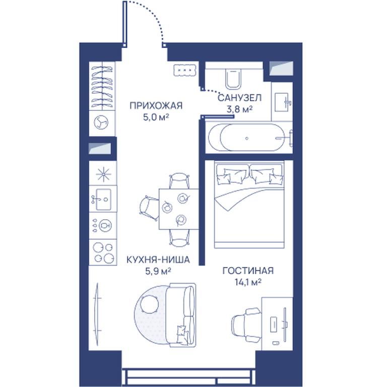 Apartment Sale, 28.8 sq. m. at Svet, Dmitrovskoye Highway, 83А, Moscow, Russia #1 Apartment Sale, 28.8 sq. m. at Svet, Dmitrovskoye Highway, 83А, Moscow, Russia #1