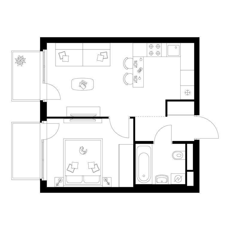1-BD Apartment Sale, 37.2 sq. m. at Irtyshskiy Kvartal, 2nd Irtyshsky Drive, Moscow, Russia #1 1-BD Apartment Sale, 37.2 sq. m. at Irtyshskiy Kvartal, 2nd Irtyshsky Drive, Moscow, Russia #1