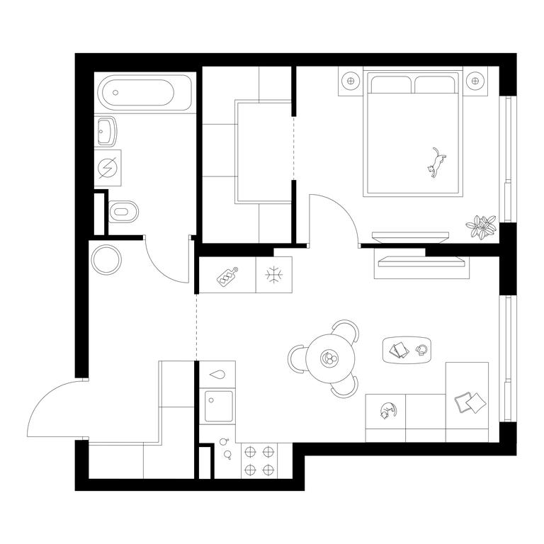 1-BD Apartment Sale, 42平方米 at Altufevskoe 53, Алтуфьевское шоссе, 53с11, Москва, Россия #1 1-BD Apartment Sale, 42平方米 at Altufevskoe 53, Алтуфьевское шоссе, 53с11, Москва, Россия #1