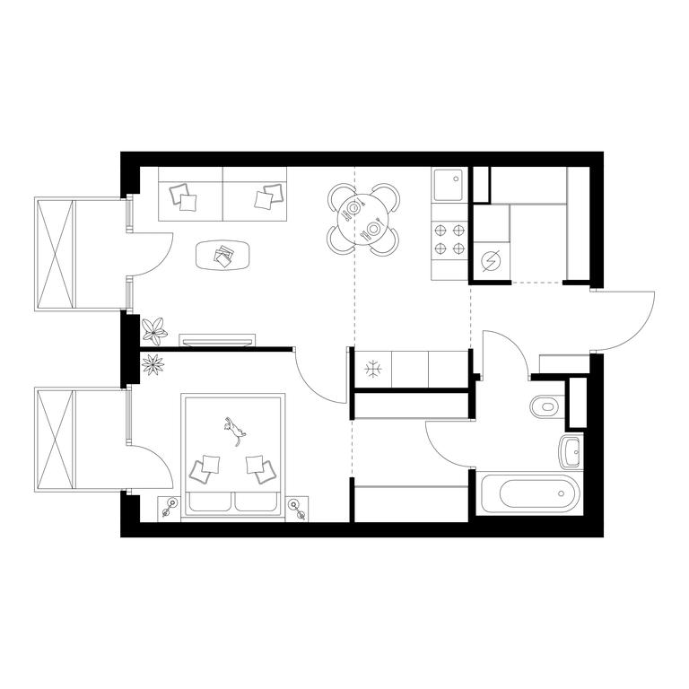 1-BD Apartment Sale, 38.6 sq. m. at Irtyshskiy Kvartal, 2nd Irtyshsky Drive, Moscow, Russia #1 1-BD Apartment Sale, 38.6 sq. m. at Irtyshskiy Kvartal, 2nd Irtyshsky Drive, Moscow, Russia #1