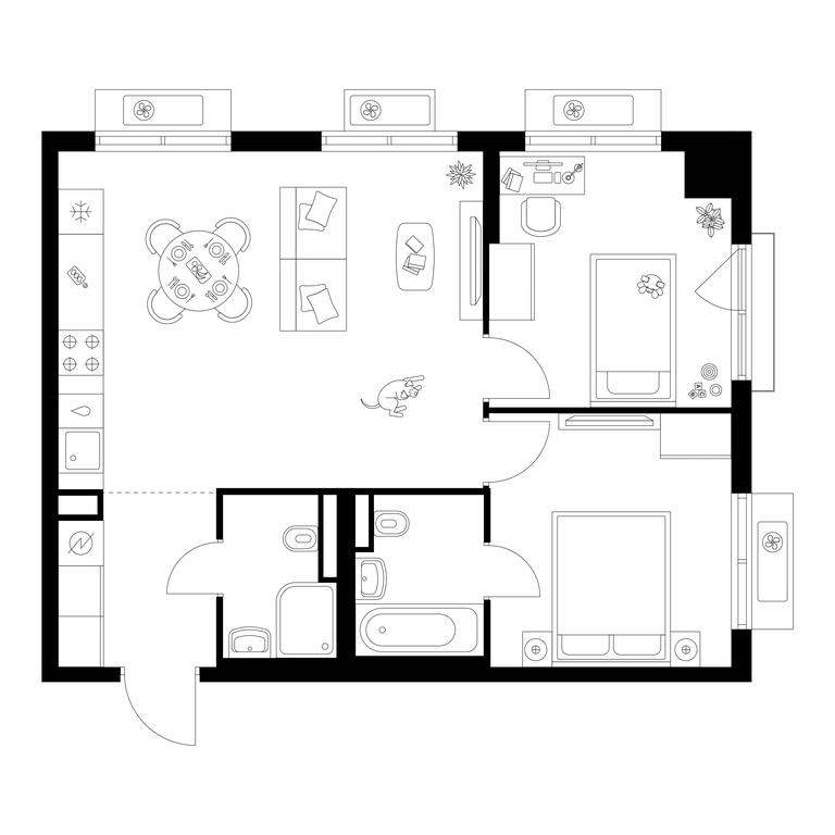 2-BD Apartment Sale, 57.4平方米 at Ilinskie Luga, Zapovednaya Street, 1, posyolok Ilyinskoye-Usovo, Krasnogorsk City District, Moscow Region, Russia #1 2-BD Apartment Sale, 57.4平方米 at Ilinskie Luga, Zapovednaya Street, 1, posyolok Ilyinskoye-Usovo, Krasnogorsk City District, Moscow Region, Russia #1