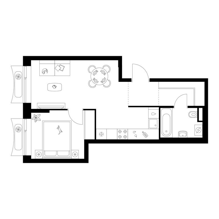1-BD Apartment Sale, 40 sq. m. at Altufevskoe 53, Алтуфьевское шоссе, 53с11, Москва, Россия #1 1-BD Apartment Sale, 40 sq. m. at Altufevskoe 53, Алтуфьевское шоссе, 53с11, Москва, Россия #1