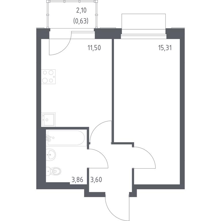 Продажа квартиры, 34,9 м² в ЖК «Новое Внуково», квартал № 38, поселение Кокошкино, Москва, Россия #1 Продажа квартиры, 34,9 м² в ЖК «Новое Внуково», квартал № 38, поселение Кокошкино, Москва, Россия #1