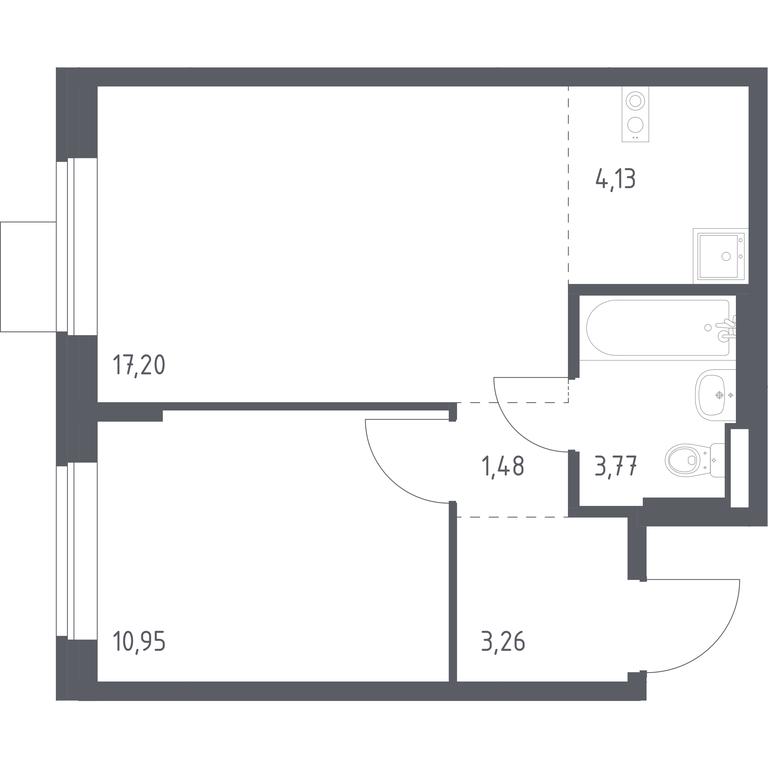 Apartment Sale, 40.79 sq. m. at Podolskie Kvartaly, zhiloy kompleks Podolskiye Kvartaly, Ryazanovskoe Settlement, Moscow, Russia #1 Apartment Sale, 40.79 sq. m. at Podolskie Kvartaly, zhiloy kompleks Podolskiye Kvartaly, Ryazanovskoe Settlement, Moscow, Russia #1