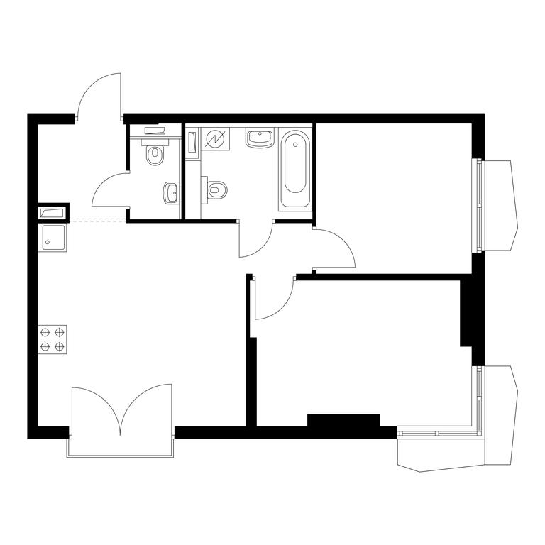 2-BD Apartment Sale, 53 sq. m. at Holland Park, Volokolamskoye Highway, 71/13к1, Moscow, Russia #1