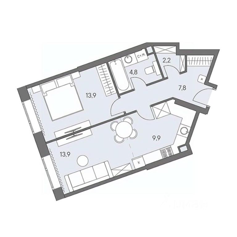 1-BD Apartment Sale, 53 sq. m. at Ново-Переделкино, Zapadniy Administrative District, Moscow, Russia #1 1-BD Apartment Sale, 53 sq. m. at Ново-Переделкино, Zapadniy Administrative District, Moscow, Russia #1