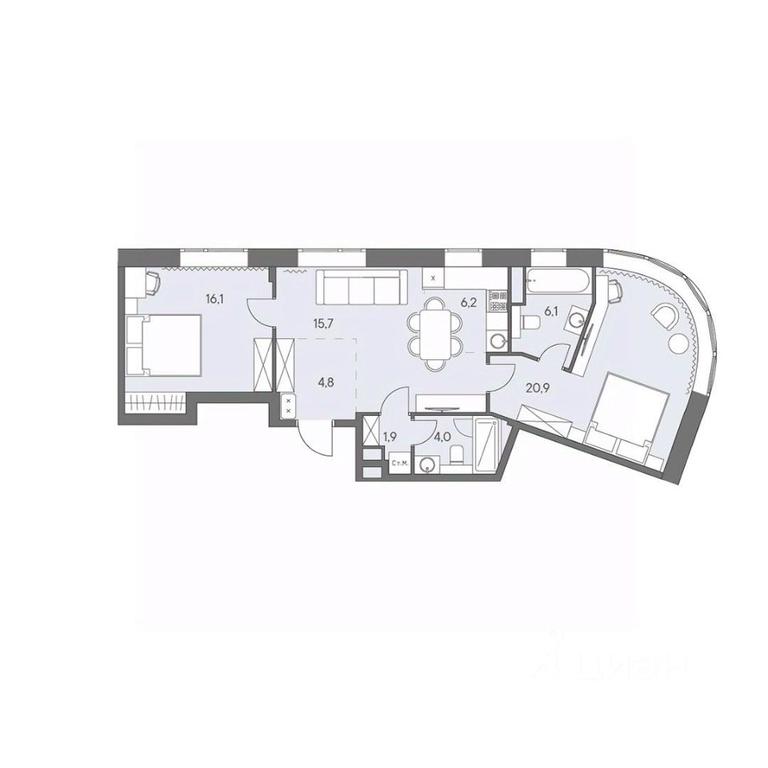 2-BD Apartment Sale, 75.7平方米 at Ново-Переделкино, Zapadniy Administrative District, Moscow, Russia #1 2-BD Apartment Sale, 75.7平方米 at Ново-Переделкино, Zapadniy Administrative District, Moscow, Russia #1
