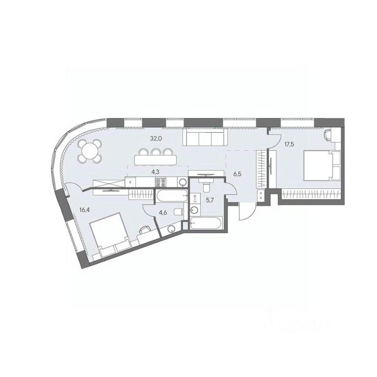 2-BD Apartment Sale, 87 sq. m. at Ново-Переделкино, Zapadniy Administrative District, Moscow, Russia #1