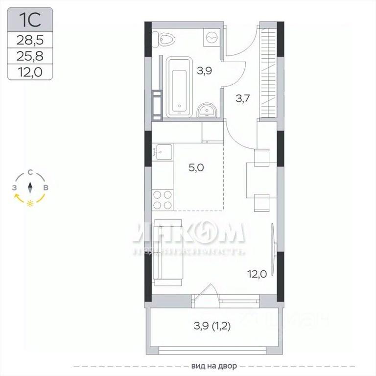 Apartment Sale, 25.8平方米 at Pirogovskaya Rivera, Tsentralnaya Street, Pirogovo Village, Mytishi Urban District, Moscow Region, Russia #1 Apartment Sale, 25.8平方米 at Pirogovskaya Rivera, Tsentralnaya Street, Pirogovo Village, Mytishi Urban District, Moscow Region, Russia #1