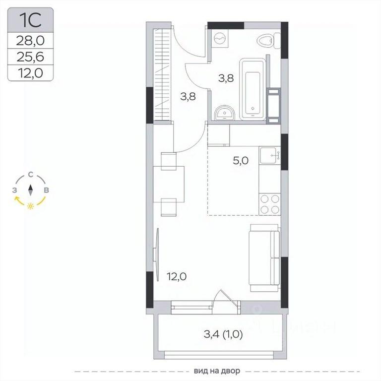 Apartment Sale, 25.5平方米 at Pirogovskaya Rivera, Tsentralnaya Street, Pirogovo Village, Mytishi Urban District, Moscow Region, Russia #2 Apartment Sale, 25.5平方米 at Pirogovskaya Rivera, Tsentralnaya Street, Pirogovo Village, Mytishi Urban District, Moscow Region, Russia #2