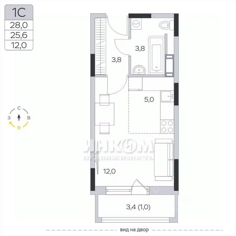 Apartment Sale, 25.5平方米 at Pirogovskaya Rivera, Tsentralnaya Street, Pirogovo Village, Mytishi Urban District, Moscow Region, Russia #1 Apartment Sale, 25.5平方米 at Pirogovskaya Rivera, Tsentralnaya Street, Pirogovo Village, Mytishi Urban District, Moscow Region, Russia #1