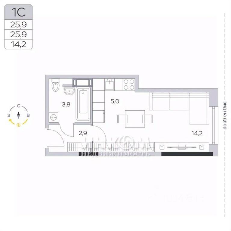 Apartment Sale, 25.7平方米 at Pirogovskaya Rivera, Tsentralnaya Street, Pirogovo Village, Mytishi Urban District, Moscow Region, Russia #1 Apartment Sale, 25.7平方米 at Pirogovskaya Rivera, Tsentralnaya Street, Pirogovo Village, Mytishi Urban District, Moscow Region, Russia #1