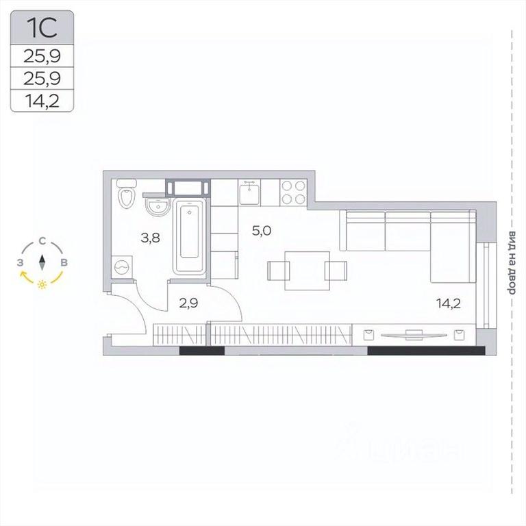 Apartment Sale, 25.7平方米 at Pirogovskaya Rivera, Tsentralnaya Street, Pirogovo Village, Mytishi Urban District, Moscow Region, Russia #2 Apartment Sale, 25.7平方米 at Pirogovskaya Rivera, Tsentralnaya Street, Pirogovo Village, Mytishi Urban District, Moscow Region, Russia #2