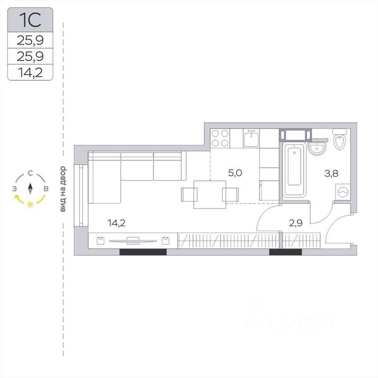 Apartment Sale, 25.9平方米 at Pirogovskaya Rivera, Tsentralnaya Street, Pirogovo Village, Mytishi Urban District, Moscow Region, Russia #2 Apartment Sale, 25.9平方米 at Pirogovskaya Rivera, Tsentralnaya Street, Pirogovo Village, Mytishi Urban District, Moscow Region, Russia #2