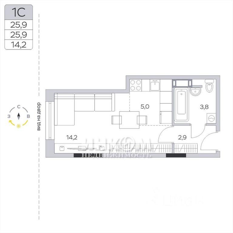 Apartment Sale, 25.9平方米 at Pirogovskaya Rivera, Tsentralnaya Street, Pirogovo Village, Mytishi Urban District, Moscow Region, Russia #1 Apartment Sale, 25.9平方米 at Pirogovskaya Rivera, Tsentralnaya Street, Pirogovo Village, Mytishi Urban District, Moscow Region, Russia #1