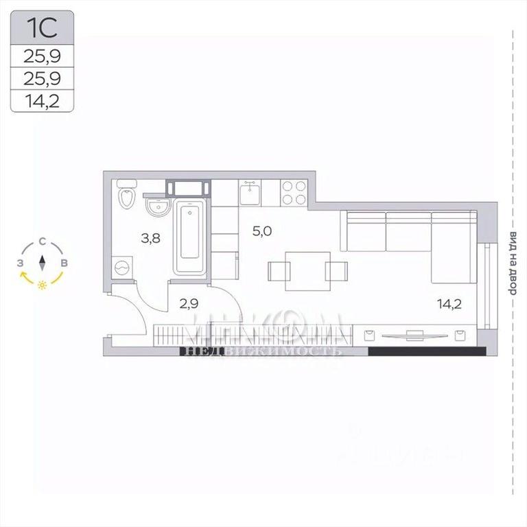 Apartment Sale, 25.8平方米 at Pirogovskaya Rivera, Tsentralnaya Street, Pirogovo Village, Mytishi Urban District, Moscow Region, Russia #1 Apartment Sale, 25.8平方米 at Pirogovskaya Rivera, Tsentralnaya Street, Pirogovo Village, Mytishi Urban District, Moscow Region, Russia #1