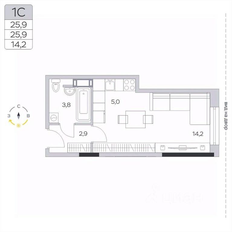 Apartment Sale, 25.8平方米 at Pirogovskaya Rivera, Tsentralnaya Street, Pirogovo Village, Mytishi Urban District, Moscow Region, Russia #2 Apartment Sale, 25.8平方米 at Pirogovskaya Rivera, Tsentralnaya Street, Pirogovo Village, Mytishi Urban District, Moscow Region, Russia #2