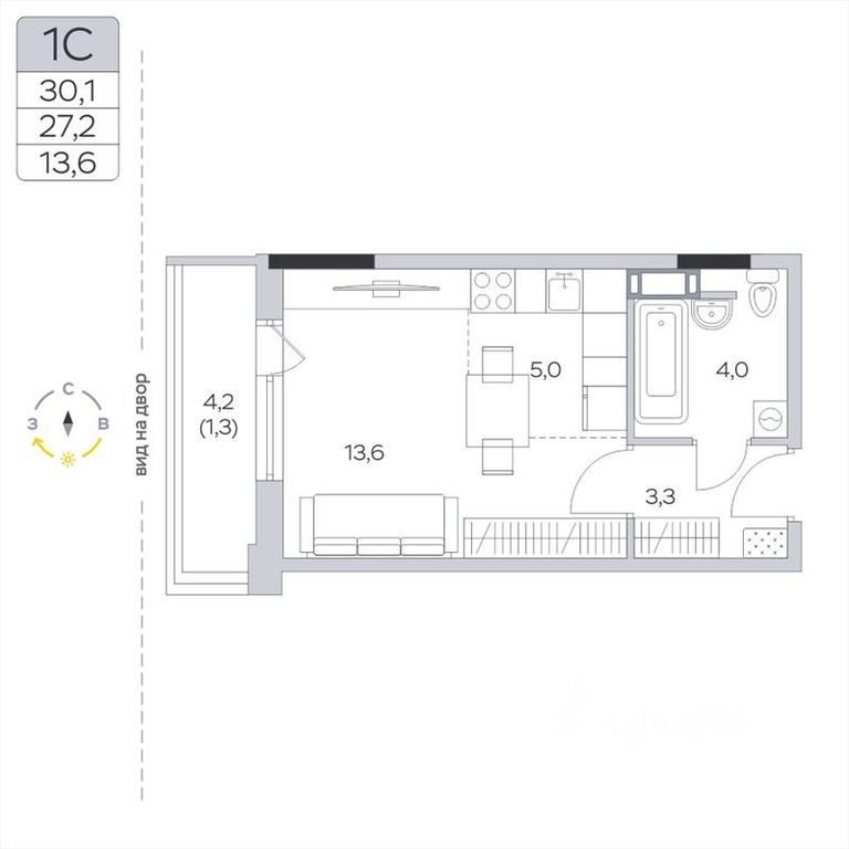 Apartment Sale, 27.2平方米 at Pirogovskaya Rivera, Tsentralnaya Street, Pirogovo Village, Mytishi Urban District, Moscow Region, Russia #2 Apartment Sale, 27.2平方米 at Pirogovskaya Rivera, Tsentralnaya Street, Pirogovo Village, Mytishi Urban District, Moscow Region, Russia #2