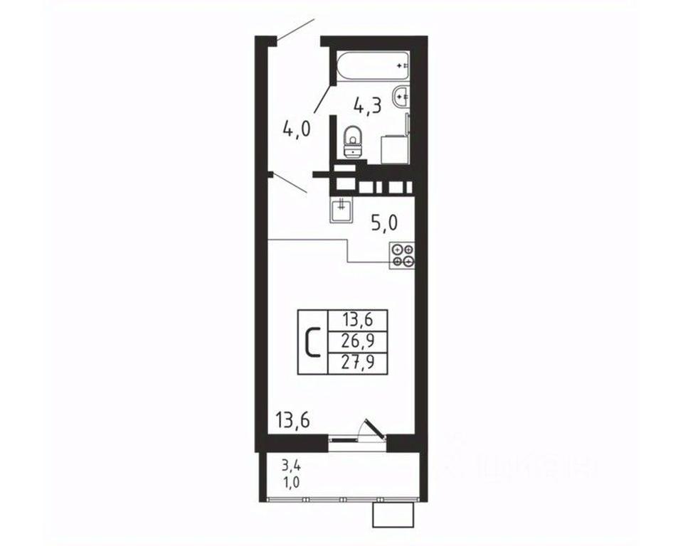 Apartment Sale, 27.9平方米 at Pirogovskaya Rivera, Tsentralnaya Street, Pirogovo Village, Mytishi Urban District, Moscow Region, Russia #2 Apartment Sale, 27.9平方米 at Pirogovskaya Rivera, Tsentralnaya Street, Pirogovo Village, Mytishi Urban District, Moscow Region, Russia #2
