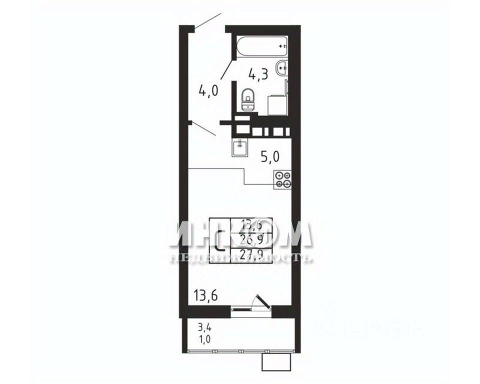 Apartment Sale, 27.9平方米 at Pirogovskaya Rivera, Tsentralnaya Street, Pirogovo Village, Mytishi Urban District, Moscow Region, Russia #1 Apartment Sale, 27.9平方米 at Pirogovskaya Rivera, Tsentralnaya Street, Pirogovo Village, Mytishi Urban District, Moscow Region, Russia #1