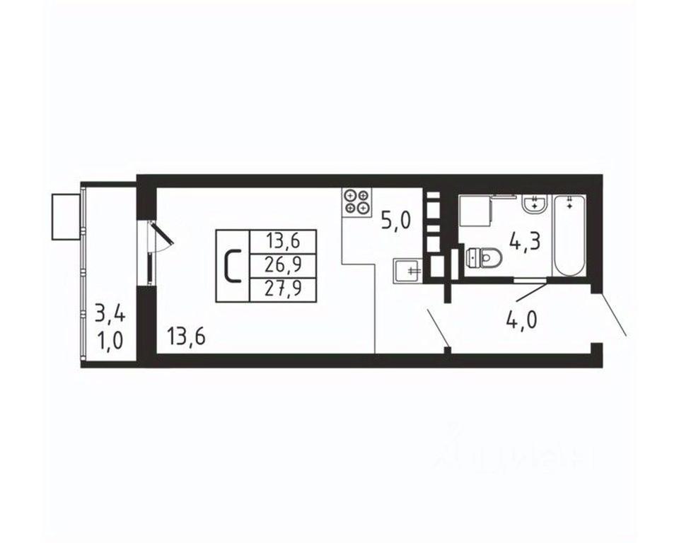 Apartment Sale, 27.9 sq. m. at Pirogovskaya Rivera, Tsentralnaya Street, Pirogovo Village, Mytishi Urban District, Moscow Region, Russia #2 Apartment Sale, 27.9 sq. m. at Pirogovskaya Rivera, Tsentralnaya Street, Pirogovo Village, Mytishi Urban District, Moscow Region, Russia #2