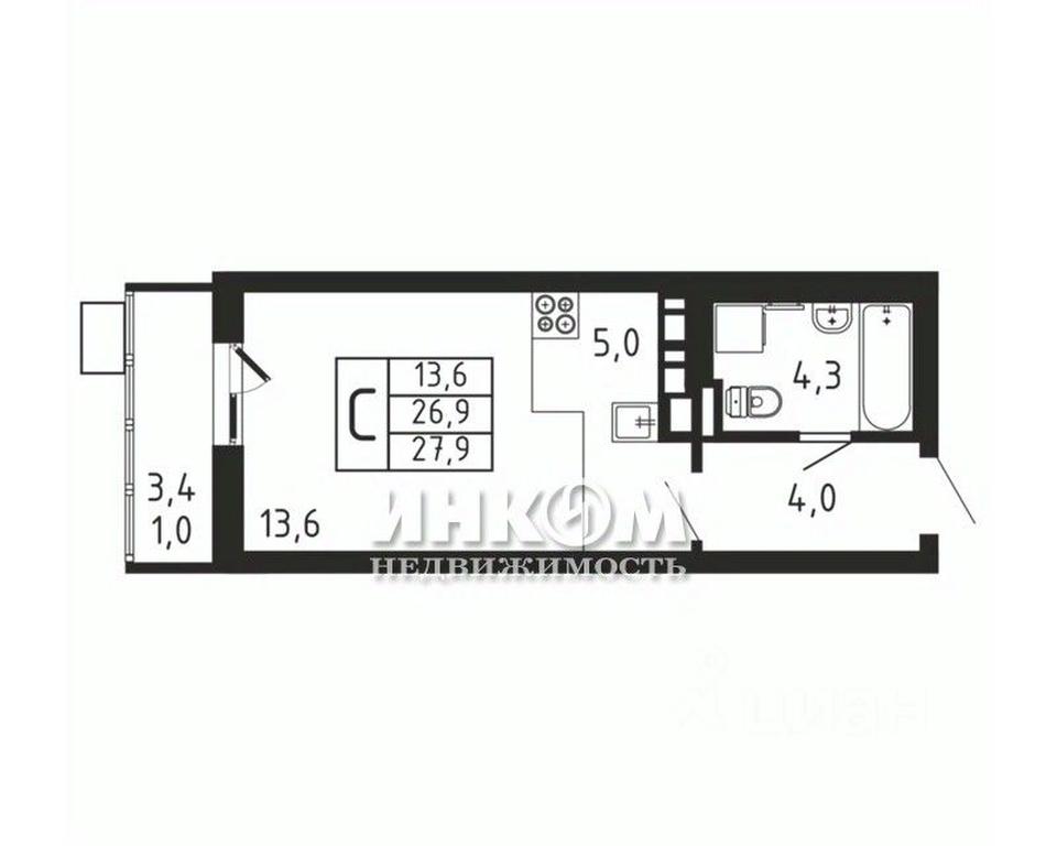 Apartment Sale, 27.9 sq. m. at Pirogovskaya Rivera, Tsentralnaya Street, Pirogovo Village, Mytishi Urban District, Moscow Region, Russia #1 Apartment Sale, 27.9 sq. m. at Pirogovskaya Rivera, Tsentralnaya Street, Pirogovo Village, Mytishi Urban District, Moscow Region, Russia #1