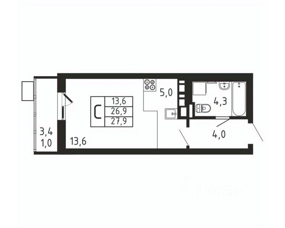 Apartment Sale, 27.9 sq. m. at Pirogovskaya Rivera, Tsentralnaya Street, Pirogovo Village, Mytishi Urban District, Moscow Region, Russia #2 Apartment Sale, 27.9 sq. m. at Pirogovskaya Rivera, Tsentralnaya Street, Pirogovo Village, Mytishi Urban District, Moscow Region, Russia #2