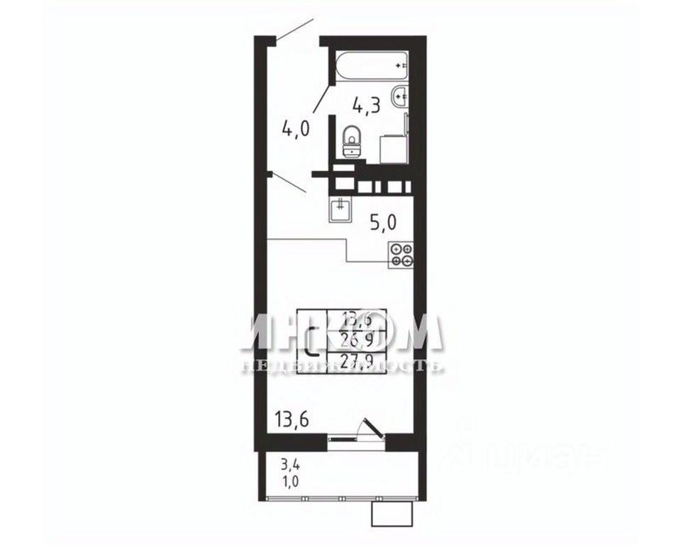Apartment Sale, 27.9平方米 at Pirogovskaya Rivera, Tsentralnaya Street, Pirogovo Village, Mytishi Urban District, Moscow Region, Russia #1 Apartment Sale, 27.9平方米 at Pirogovskaya Rivera, Tsentralnaya Street, Pirogovo Village, Mytishi Urban District, Moscow Region, Russia #1