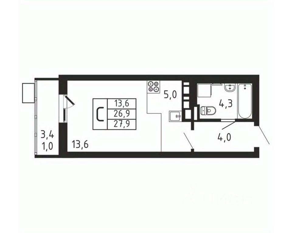Apartment Sale, 27.9 sq. m. at Pirogovskaya Rivera, Tsentralnaya Street, Pirogovo Village, Mytishi Urban District, Moscow Region, Russia #2 Apartment Sale, 27.9 sq. m. at Pirogovskaya Rivera, Tsentralnaya Street, Pirogovo Village, Mytishi Urban District, Moscow Region, Russia #2