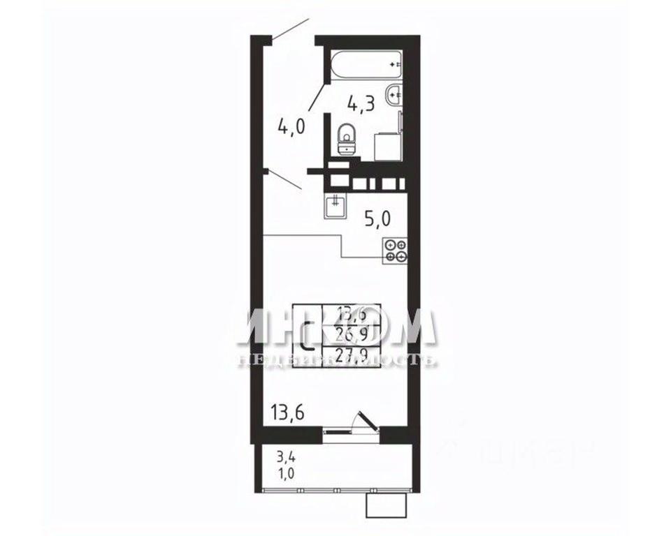 Apartment Sale, 27.9平方米 at Pirogovskaya Rivera, Tsentralnaya Street, Pirogovo Village, Mytishi Urban District, Moscow Region, Russia #1 Apartment Sale, 27.9平方米 at Pirogovskaya Rivera, Tsentralnaya Street, Pirogovo Village, Mytishi Urban District, Moscow Region, Russia #1