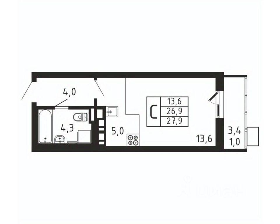 Apartment Sale, 27.9平方米 at Pirogovskaya Rivera, Tsentralnaya Street, Pirogovo Village, Mytishi Urban District, Moscow Region, Russia #2 Apartment Sale, 27.9平方米 at Pirogovskaya Rivera, Tsentralnaya Street, Pirogovo Village, Mytishi Urban District, Moscow Region, Russia #2