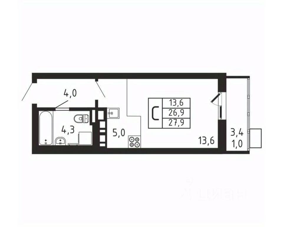 Apartment Sale, 27.9 sq. m. at Pirogovskaya Rivera, Tsentralnaya Street, Pirogovo Village, Mytishi Urban District, Moscow Region, Russia #2 Apartment Sale, 27.9 sq. m. at Pirogovskaya Rivera, Tsentralnaya Street, Pirogovo Village, Mytishi Urban District, Moscow Region, Russia #2