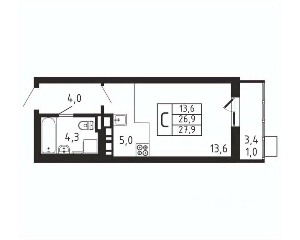 Apartment Sale, 27.9 sq. m. at Pirogovskaya Rivera, Tsentralnaya Street, Pirogovo Village, Mytishi Urban District, Moscow Region, Russia #2 Apartment Sale, 27.9 sq. m. at Pirogovskaya Rivera, Tsentralnaya Street, Pirogovo Village, Mytishi Urban District, Moscow Region, Russia #2