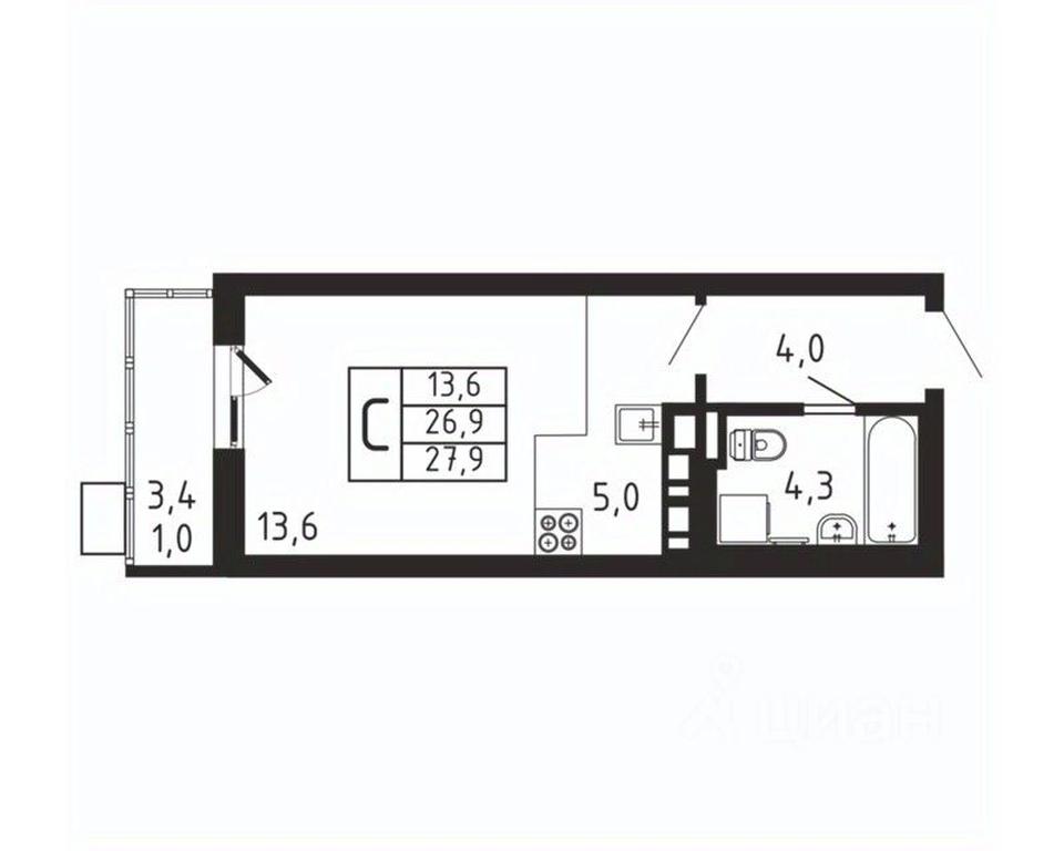 Apartment Sale, 27.9 sq. m. at Pirogovskaya Rivera, Tsentralnaya Street, Pirogovo Village, Mytishi Urban District, Moscow Region, Russia #2 Apartment Sale, 27.9 sq. m. at Pirogovskaya Rivera, Tsentralnaya Street, Pirogovo Village, Mytishi Urban District, Moscow Region, Russia #2