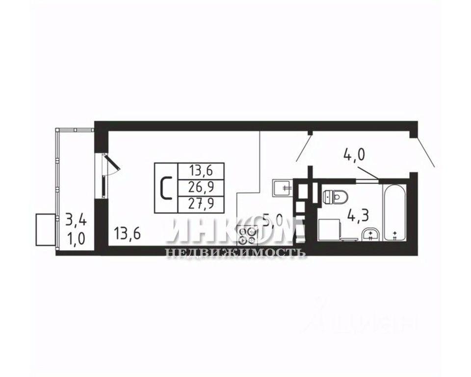 Apartment Sale, 27.9 sq. m. at Pirogovskaya Rivera, Tsentralnaya Street, Pirogovo Village, Mytishi Urban District, Moscow Region, Russia #1 Apartment Sale, 27.9 sq. m. at Pirogovskaya Rivera, Tsentralnaya Street, Pirogovo Village, Mytishi Urban District, Moscow Region, Russia #1